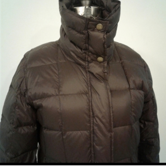 RALPH LAUREN polo Puffer Down Jacket Womens Size S/M Brown Snap Full Zip - Picture 2 of 8